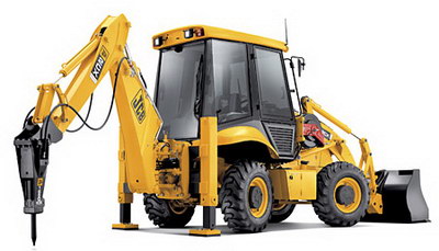 Гидромолот на базе экскаватора-погрузчика JCB 3CX